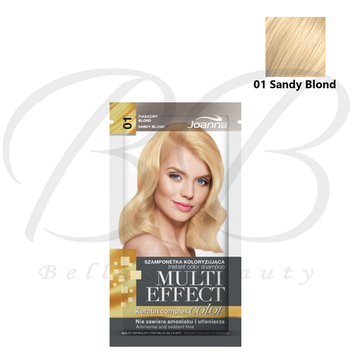 Joanna Multi Effect Keratin Hair Colour Shampoo Dye Sachet 4-8 Washes - Picture 2 of 16