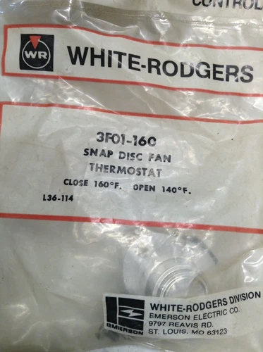WHITE RODGERS 3F01-160 FIXED SNAP DISC LIMIT CONTROL