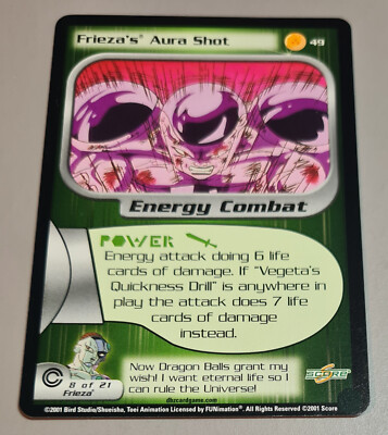 Frieza's Aura Shot # 49 3 Star Trunks Saga Dragon Ball Z TCG EN N.Mi-Mi Vintage