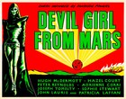 Devil Girl from Mars 1955 A1 Vintage Movie Poster High Quality Canvas Art Print