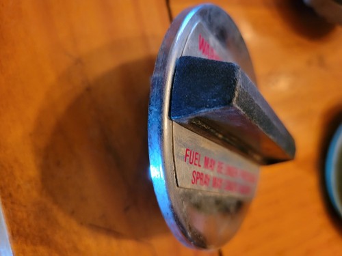 VINTAGE CHROME GAS CAP 3 1/4" replacement part  - Picture 2 of 3