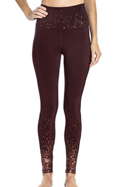 Z by Zobha Womens Leggings Burgundy 