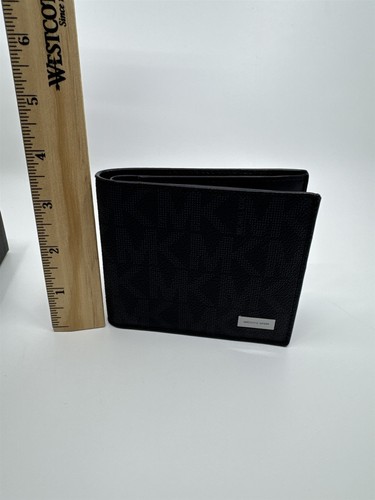 Michael Kors Black Bifold Leather Men's Jet Set Wallet New  - Picture 10 of 13