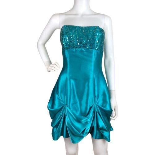Vintage Dress Jessica McClintock Gunne Sax 90s Short Sequin Embellished XS / 3 - Picture 3 of 9