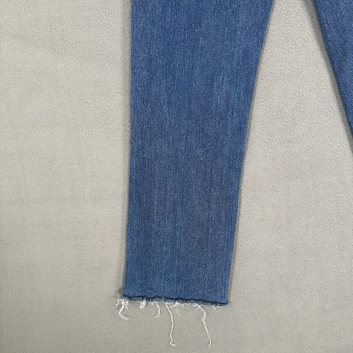 Black Daisy Jeans Womens 5/27 Blue Bella High Rise Straight Crop Raw Hem EUC - Picture 15 of 18