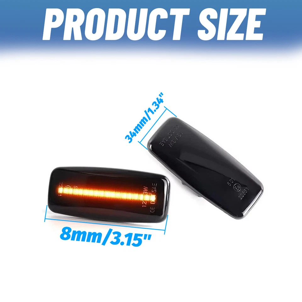 2x Dynamic LED Side Indicator Turn Signal Light for Nissan Patrol Y61/GU 2004-16 - Image 2 of 4