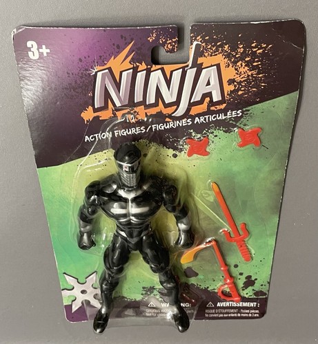 Black & Red Ninjas 5.5" Bootleg 5pc Action Figure W/Weapons Knockoff - Picture 9 of 14