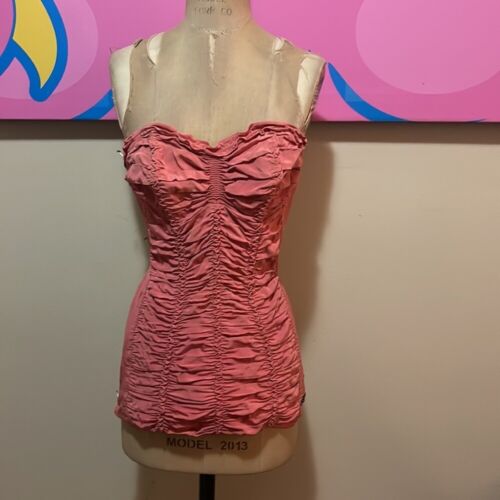 Costume da bagno Jantzen rosa vintage anni '50 in piedino - Foto 2 di 14