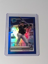 Panini Donruss Optic 2020 Sam Hilliard Rockies Rated Rookie Blue MLB /75