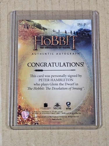 The Hobbit Trading Card Autograph - Peter Hambleton (Gloin) Poster Auto Card - Picture 2 of 2