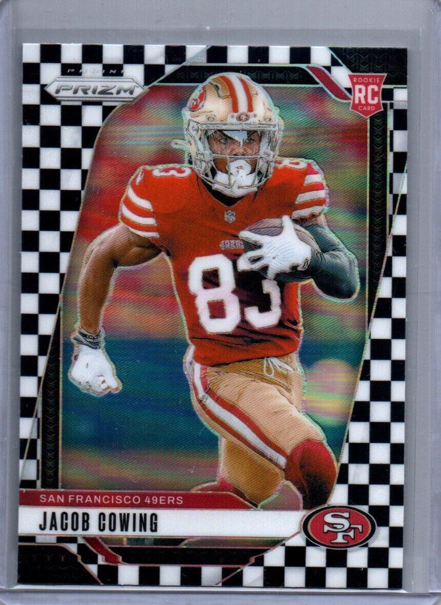 Jacob Cowing 2024 Panini Prizm Black & White Checker Board RC #335 49ers