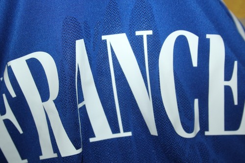 Original T-shirt ADIDAS - FUNC vente en gros SS TEE M Equipe de FRANCE Z51612 Bleu - T 180 cm