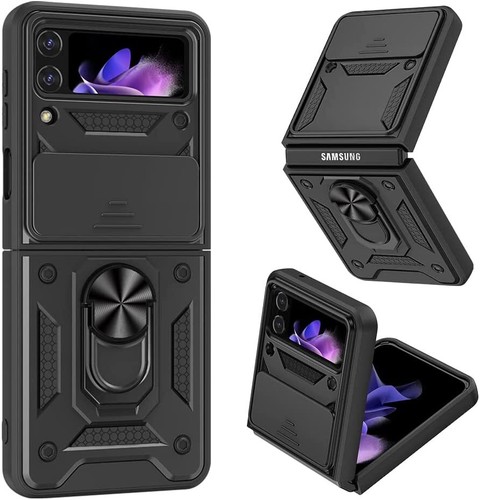 Funda para Samsung Galaxy Z Flip6 Flip7 5 a prueba de golpes con soporte deslizable para cámara anillo cubierta - Imagen 15 de 65
