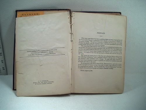 ANTIQUE BOOK CHURCH HARMONIES - DATED 1875 - Picture 5 of 6