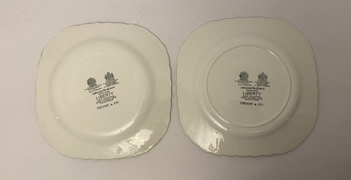 Johnson Brothers Tiffany & Co Liberty Green Square 7.5” Ironstone Plates (2) - Picture 5 of 7