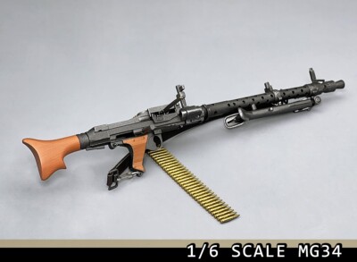 1/6 Scale WWII MG34 Weapons Model Accessories for 12