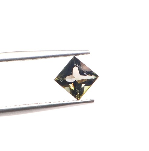 Piedras sueltas corte turmalina gris natural 6x6 mm corte cuadrado 1,25 quilates corte turmalina - Imagen 7 de 8