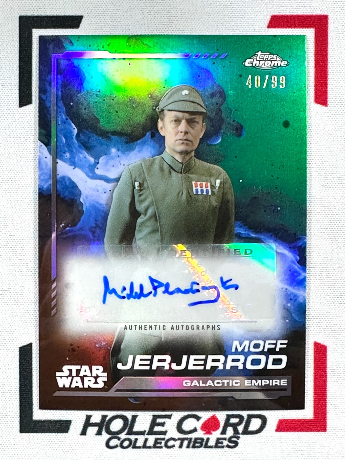 MOFF JERJERROD MICHAEL PENNINGTON 2024 Topps Chrome Star Wars Green Auto /99