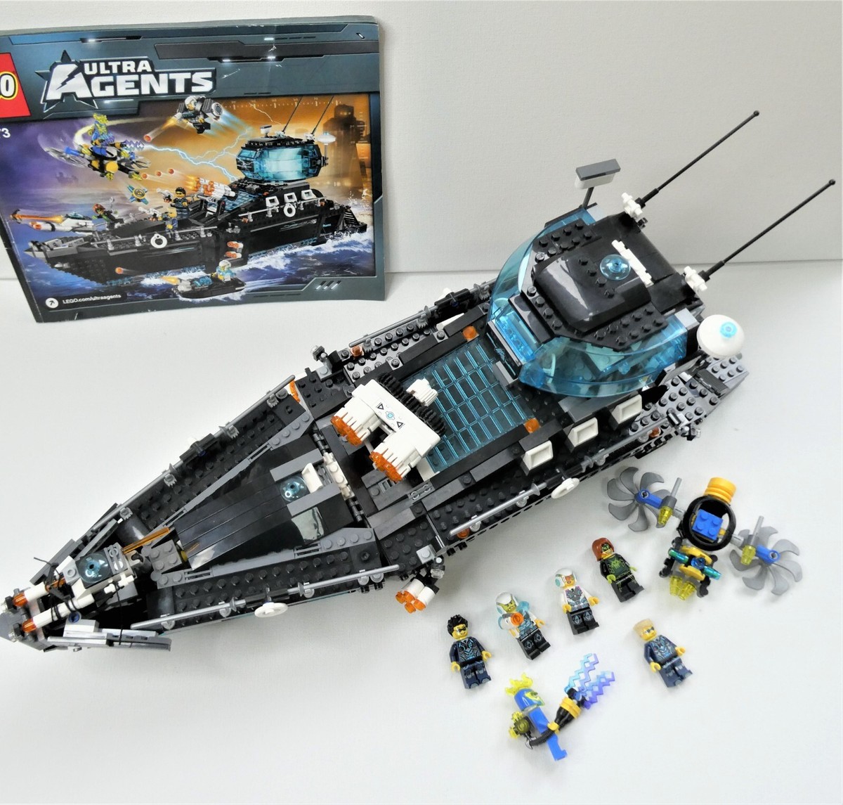 LEGO 70173 Ultra Agents Ocean HQ with ALL 6 FIGURES MINIFIGURES MANUAL RARE eBay