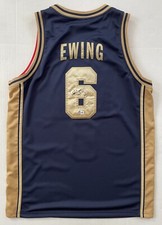 Patrick Ewing Signed Team USA Gold Jersey Beckett COA #6 NBA HOF Knicks RARE