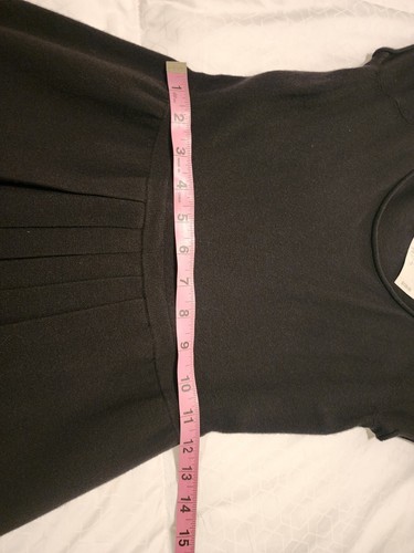 Abito a maglia Ann Taylor nero, parzialmente pieghe sul davanti - Foto 6 di 10