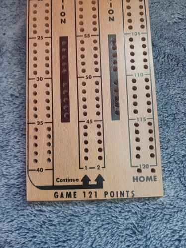 1958 Pleasantime Two Lans Cribbage Board No. 715 - Picture 6 of 14