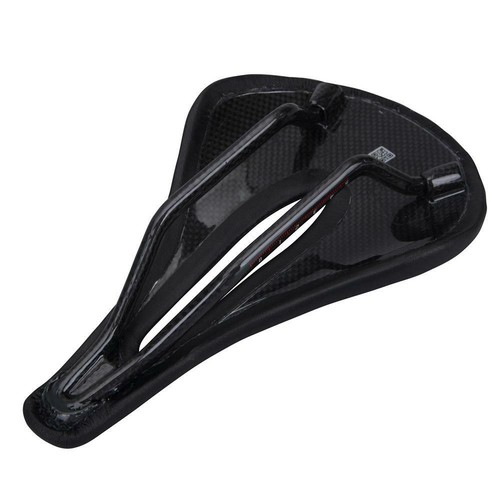 Sella comfort carbonio + pelle sedile bicicletta MTB bici da corsa selle ergonomiche - Foto 6 di 15