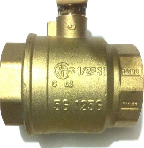4" NPT full port brass ball valve 1 pc 400 WOG NOT LEAD FREE - Picture 2 of 3