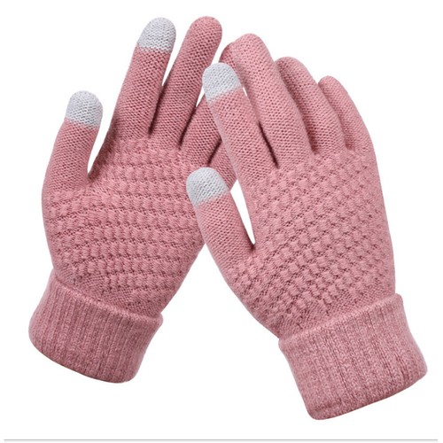 Touchscreen Winter Handschuhe Damen Warm Strick Thermo Isoliert Erwachsene 1 Paar Fäustlinge - Bild 8 von 21