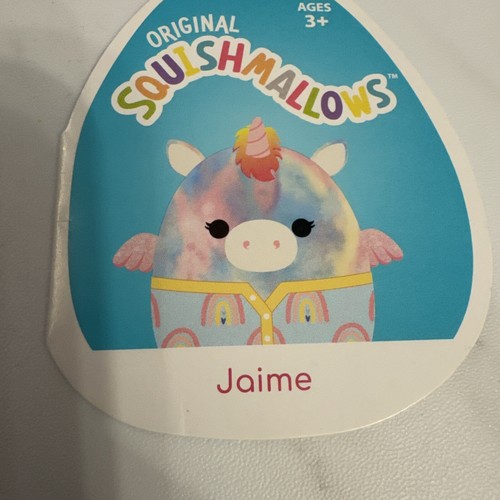 NWT Squishmallows 8” JAIME Pegasus Rainbow Pajamas 2021 Unicorn Soft Plush Toy - Picture 3 of 6