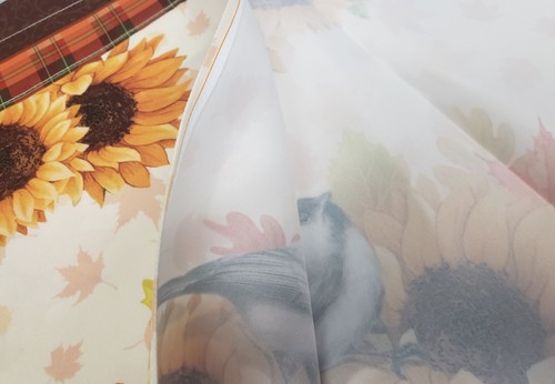 1 Fabric Printed Valance (15"x58")(no tiers) FALL CHICKADEES BIRDS & LEAVES,CE - Picture 15 of 19