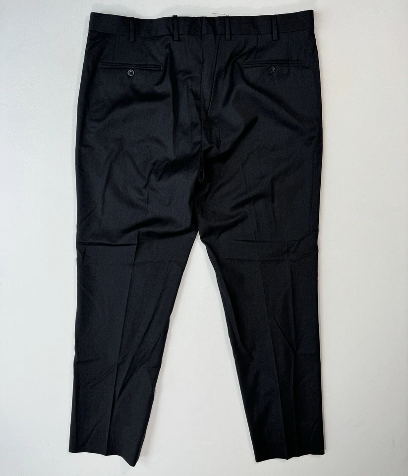 The Men’s Store Bloomingdale’s 38R (39x31) Wool Dress Pants Milano Charcoal - Image 2 of 4
