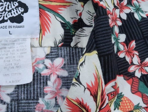 HILO HATTIE VINTAGE 80S 90S Y2K USA HAWAIIAN MENS LARGE KING KAMEHAMEHA SHIRT SS - Picture 11 of 11