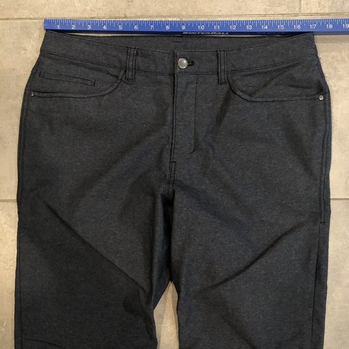 Pantalones Lululemon ABC Utilitech de lona para hombre 34x33 azul gris 5 bolsillos elásticos - Imagen 2 de 7