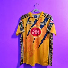 TIGRES UANL Home 97/98 - Retro - Soccer - Yellow - Atletica - Large (USA-Medium)