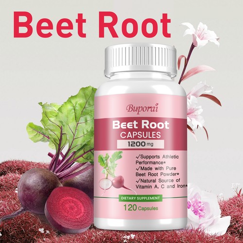 Rote Bete 1200 Mg – Verbessert Stickoxidwerte,Blutdruck Und Verdauungsgesundheit - Bild 3 von 13