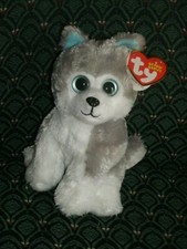 Ty Beanie ~ SLEDDER ~ HUSKY~ BLUE EYES ~ 6" tall ~ MWMT~ 2014 ~ Retired ~ HTF