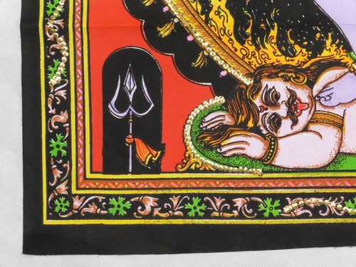 Indian Hindu God Dancing Shiva Natraj Sequinned Wall Hanging * 55 x 78 cm - Picture 4 of 4