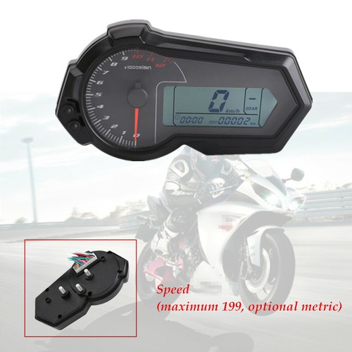 1pcs Abs 塑料摩托车数字压力表燃油 松 Odo 仪表kmh 指示器 Ebay