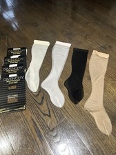 Vintage Givenchy Body Gleamers Knee High Stockings O/S Lot Of 4 New