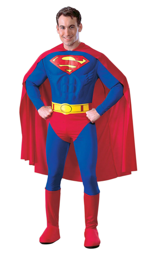 Superman Costume Superhero Adults Official Fancy Dress Mens DC Comics - Picture 3 of 13