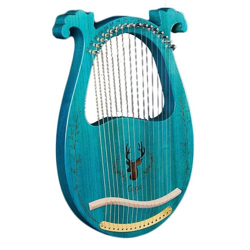 16 String Lyre Harp Portable Wood Harp Easy to Play Musical Instrument Kids Gift - 第 5/6 張圖片