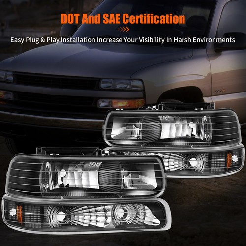 MIROZO Fits For 1999-2002 Chevy Silverado Headlight Assembly Replacement Pair - Bild 5 von 11