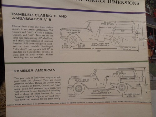 Original 1962 Rambler Station Wagon Sales Brochure 62 AMC Ambassador Classic - Picture 11 of 15