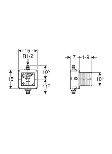 Geberit Urinal Free Frame Universal Installation Set 116.001.00.1 - Picture 9 of 9
