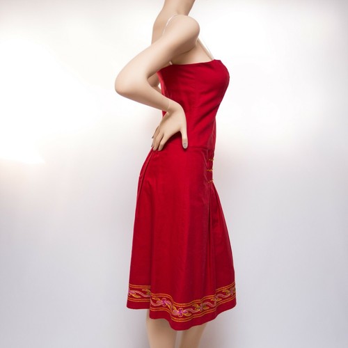 NWT Laundry by Shelli Segal Strapless Red Dress US12 - Picture 3 of 10