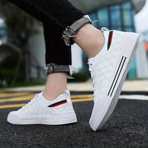 Men's Trendy Solid Skate Shoes, Comfy Non Slip Casual Sneakers for Men's Outdoor - Picture 4 of 7