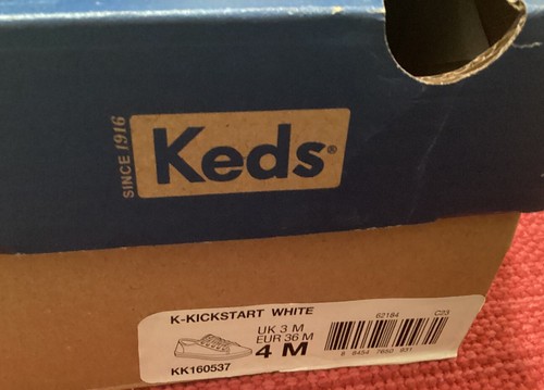Keds Kickstart White Leather Tennis Shoes Kids Size 4M - Picture 3 of 7