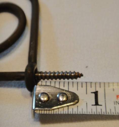 8 Antique One Piece Twisted Wire w Screw in Coat Hat Closet Hooks Hangers Iron - Picture 5 of 6