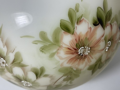 Antique Vintage Parlor Lamp Globe Shade Ball GWTW Hand Painted Floral 9 1/2" - Picture 12 of 24